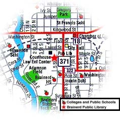 Brainerd Public Library Location Map