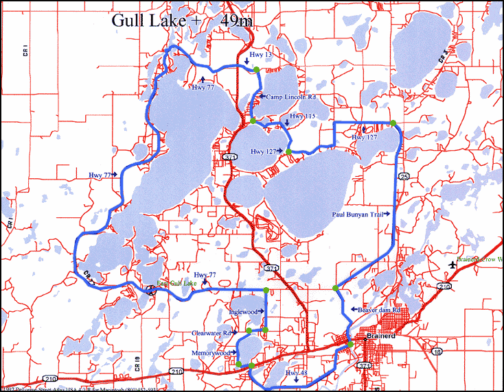 Gull Lake Bike Trail Map