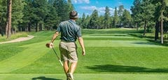 Man golfing