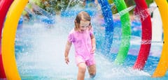 Little girl at waterpark