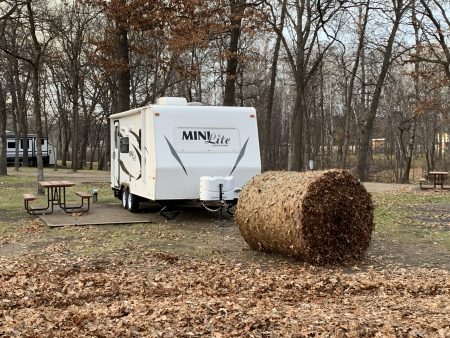 Leaves got baled